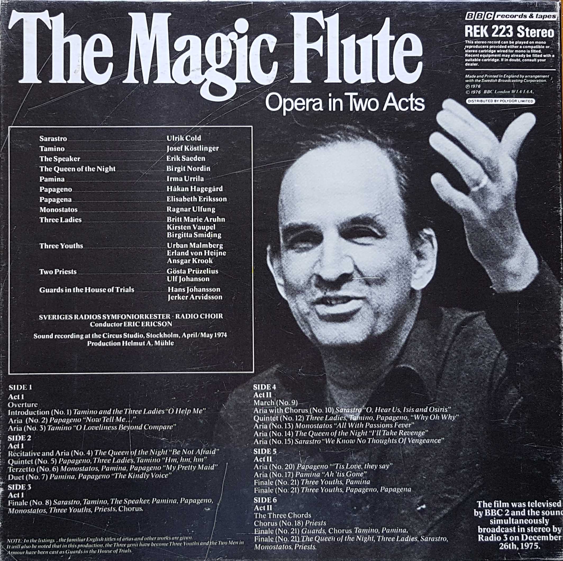 Picture of REK 223 The magic flute by artist Wolfgang Amadeus Mozart / Sveriges Radios Symfoniorkester, Radiokren from the BBC records and Tapes library